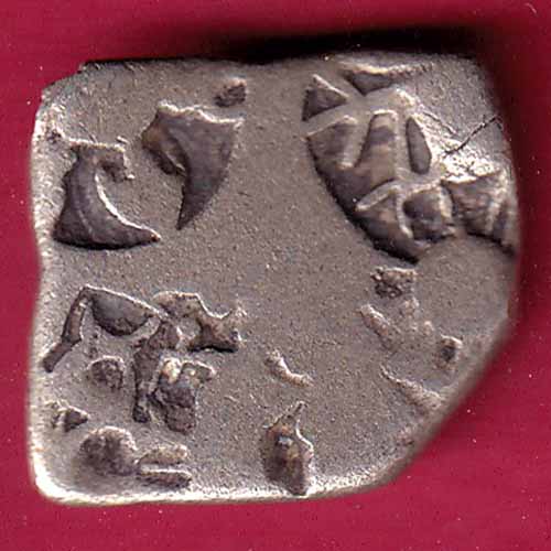 ANCIENT INDIA MAURYAN PERIOD ANIMAL STANDING MAGADH DYNASTY SILVER PUNCHMARK – S2124