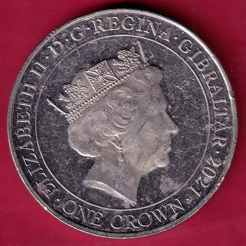 Gibraltar 1926 Elizabeth II facing right One Crown–@HUB2063