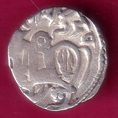 Hindushahia, kabul n gandhara silver drachma horseman n bull –VA1003