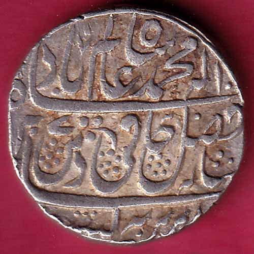 Maratha Conf. Ry 34 Shah Alam Saharanpur Mint One Rupee Rare Silver Coin:- S2410