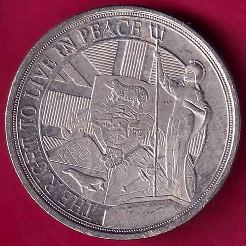 ELIZABETH II GIBRATAR D.G. REGINA GIBRALTAR 2022 HALF CROWN THE RIGHT TO LIVE IN PEACE  Hub:-2483