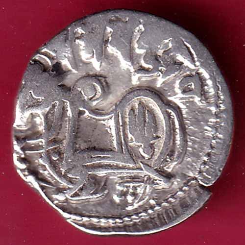 Hindushahia, kabul n gandhara silver drachma horseman n bull type coin–VA53
