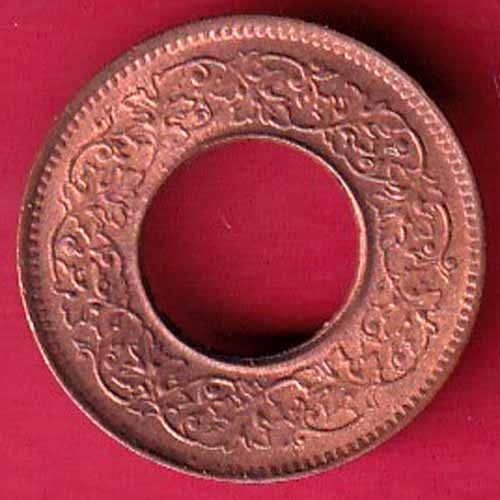 British india king george vi 1944 LAHORE MINT one pice copper coin :- S2713