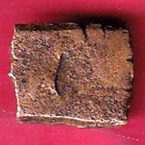 ancient cetral india copper punchmark ujjainy symbols on coin–OO2349