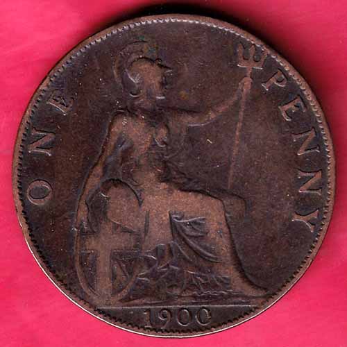 Viotoria Dei. Gra. Britt. Regina Fid. Def. Ind. Imp. 1900 One Penny - S1484