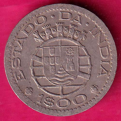 PORTUGUESE INDIA GOA 1 Estado  1958 RARE COIN–@HUB4011