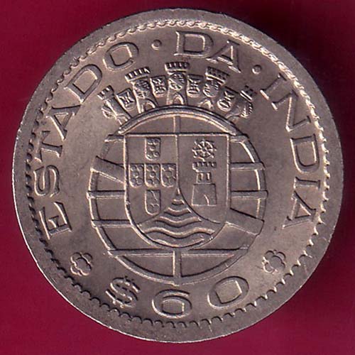 Portuguese India 60 Centavos 1959 –@HUB2717