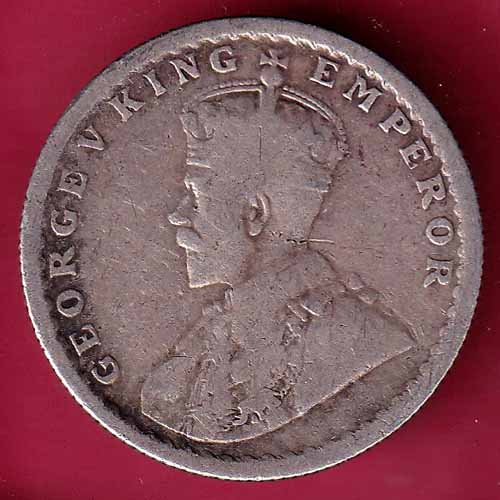 British India 1921 George V Half Rupee  :- S1265