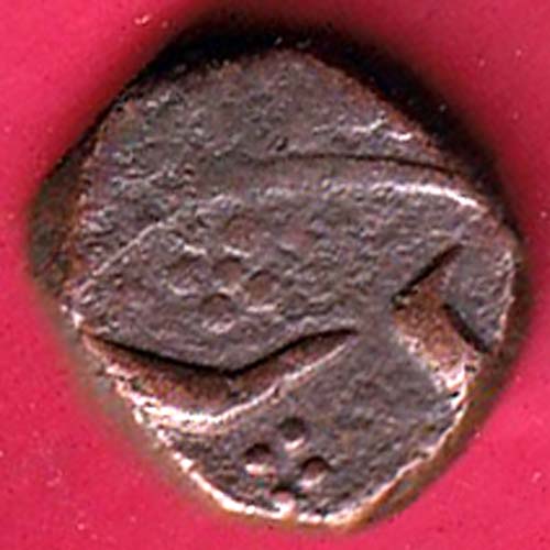 Mughals Aurangzeb Surat Mint Half Dam Copper coin–@HUB4580