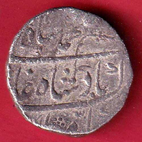 mughals mo.shah shahjahanabad mint one rupee silver coin  - oo5633