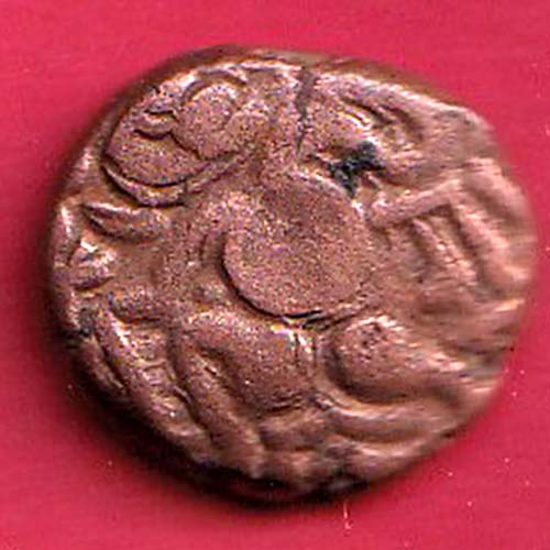 ANCIENT INDIA RAJA RAJ CHOLA CHOLA DYNASTY OCTOPUS MAN COIN  :-oo4871