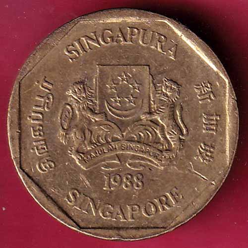 Singapore 1 Dollar 1988–VA57