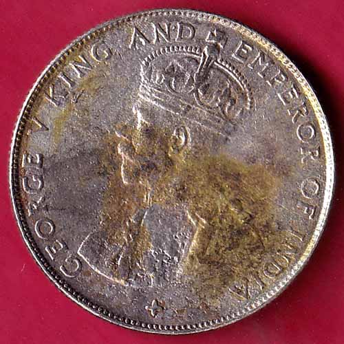 STRAITS SETTLEMENTS 1920 GEORGE V KING AND EMPEROR OF INDIA HALF DOLLAR 50 CENTS –@HUB2274