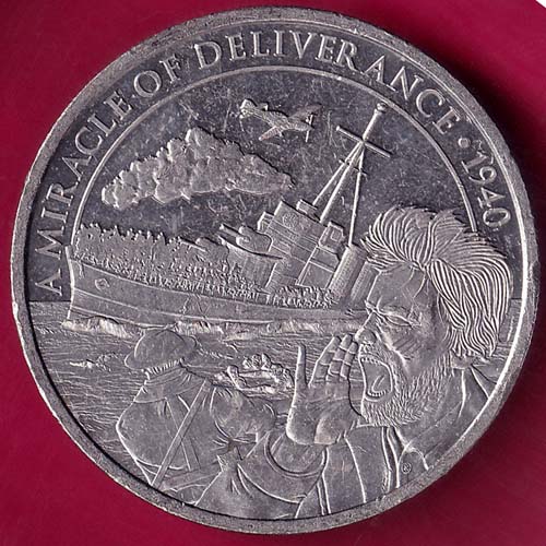 Gibraltar Elizabeth II Little ships of Dunkirk date below One Crown- @HUB2000