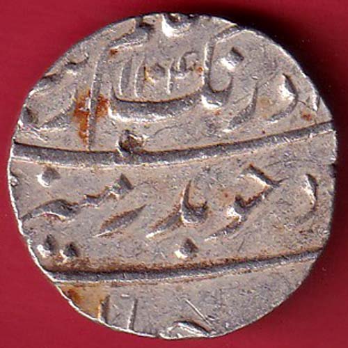 mughals ah 1104 / ry 37 aurnagzeb surat mint one rupee silver coin–OO5904
