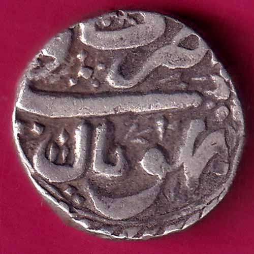 Bhopal state one rupee silver coin –@HUB2490