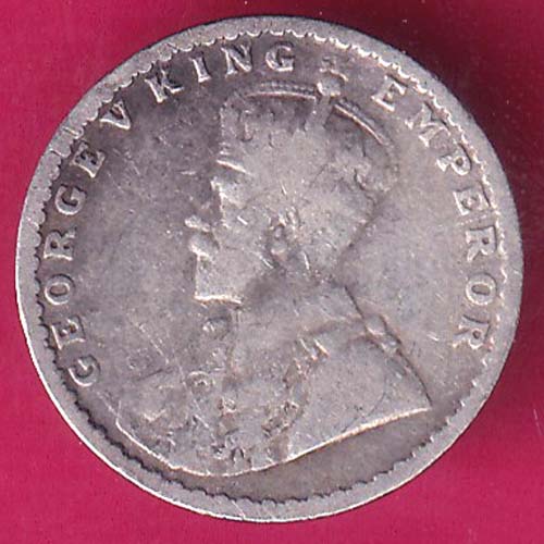 British India 1917 George v Emperor TWO ANNA–@HUB4092