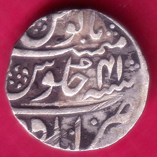 mughals aurangzeb Surat MINT one rupee silver coin –@HUB5722