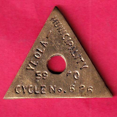 CYCLE TOKEN: YEOLA MUNCIPALITY CYCLE 59 60 NO. 626  – OO2651
