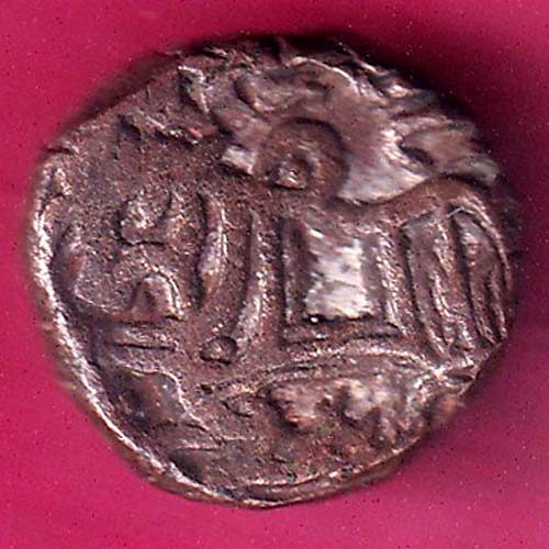 DELHI SULTAN SAMANT DEVA HORSE MAN & BULL TYPE RARE BILLON COIN :- OO1044