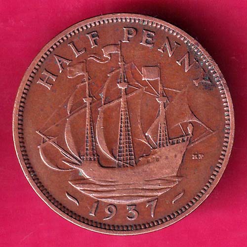 ½ Penny - George VI@hub4979