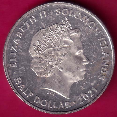 ELIZABETH II DEI-GRA REGINA. GIBRALTAR 2021 HALF DOLLAR NEWER WAS SO MUCH OWED BY SOMANYTO SO FEW –@HUB3198