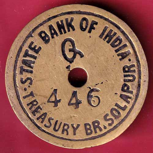 bank token: state bank of india treasury br. solapur 446–@HUB2081