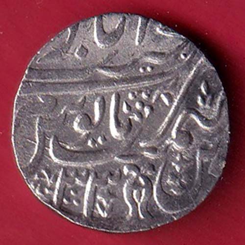 Awadh ino shahalam ii najimabad mint asaf-ud-dalula ah 1207/ry 33 one rupee beautiful silver coin –OO5418