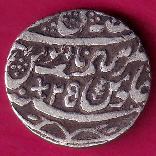 Rohilakhand ,Qasba panipat,Ino shahalam-ii SWASTIKA & UMBRELLA silver rupee –@HUB2447