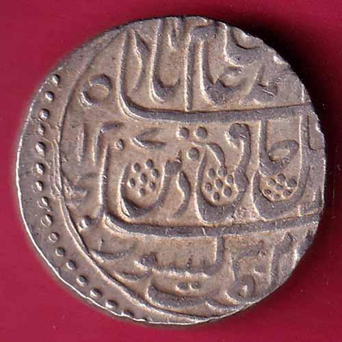 Maratha Conf. Ry 34 Shah Alam Saharanpur Mint One Rupee Rare Silver Coin :- S2188