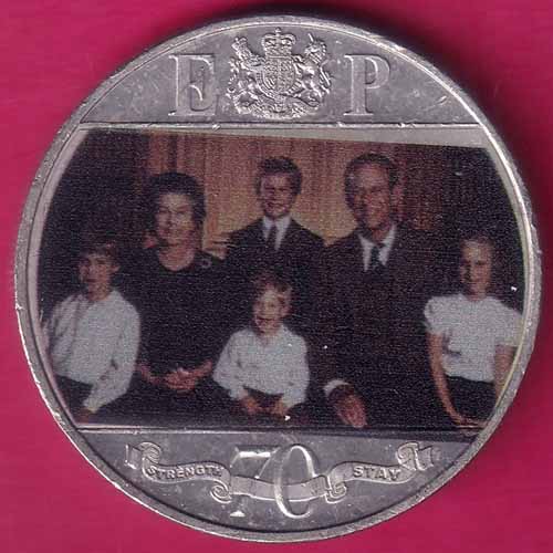 ELIZABETH II DEI-GRA REGINA. GIBRALTAR 2021 UNC one crown 70 Years Strength and Stay –@HUB2614