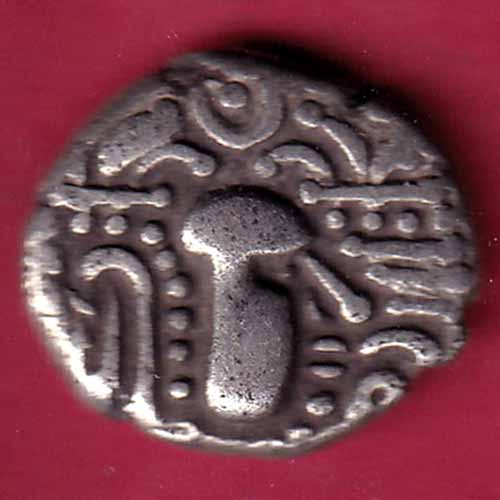 ANCIENT INDIA GADHAYA DYNASTY KING PORTRAIT COIN - S1727