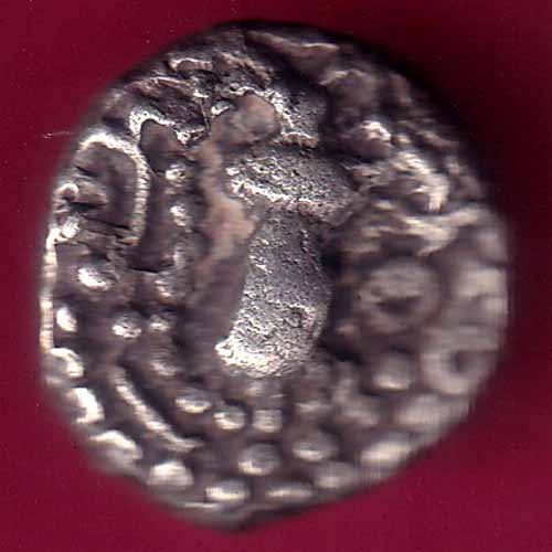 ANCIENT INDIA GADHAYA DYNASTY KING PORTRAIT COIN –@HUB3473