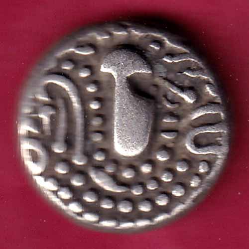 ANCIENT INDIA GADHAYA DYNASTY KING PORTRAIT COIN–@HUB1540