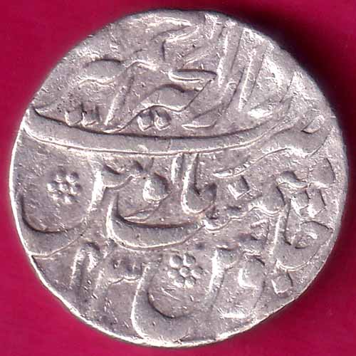 aurangzeb ah 1111 ry 43 one rupee  :- OO913