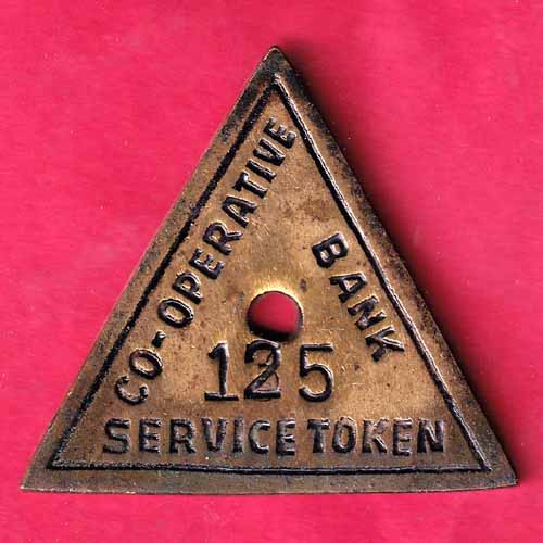 BANK TOKEN:- CO.OPERATIVE SERVICE BANK TOKEN 125 – S1977