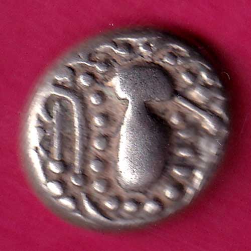 ANCIENT INDIA GADHAYA DYNASTY KING PORTRAIT COIN–@HUB1968