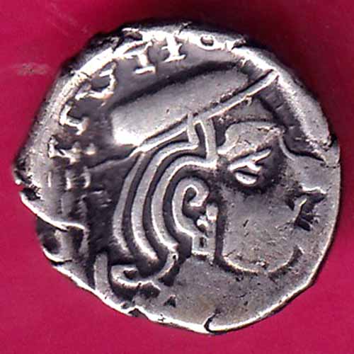 ANCIENT INDIA KSHATRAP DYNASTY KING PORTRAIT RARE SILVER COIN -OO571