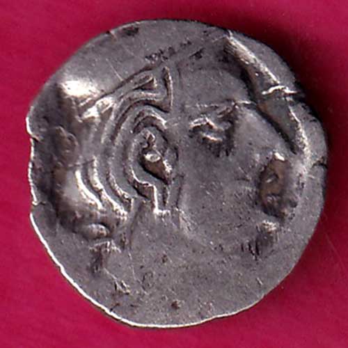 ANCIENT INDIA KSHATRAP DYNASTY KING PORTRAIT  SILVER COIN-GB68