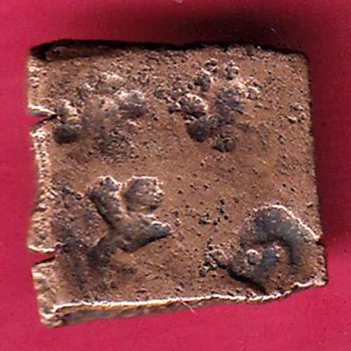 ancient cetral india copper punchmark ujjainy symbols on coin:- OO2340