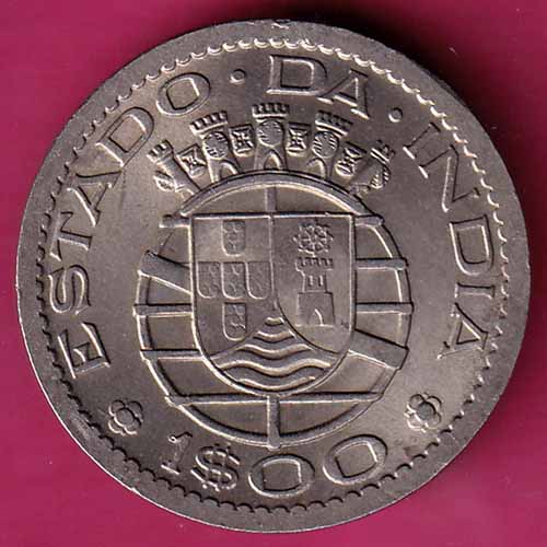 PORTUGUESE INDIA GOA 1 ESCUDO 1959 COIN – S1009