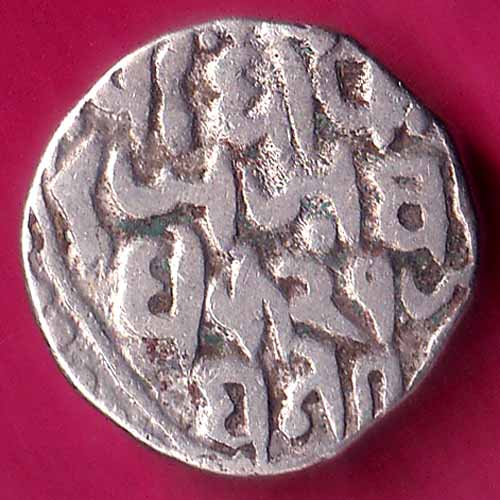 bajrang-garh mint gwalior state one rupee rare silver coin :- OO934