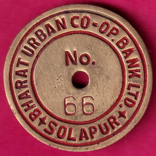 token:-bharat urban co-opp bank token solapur no.66–@HUB3746