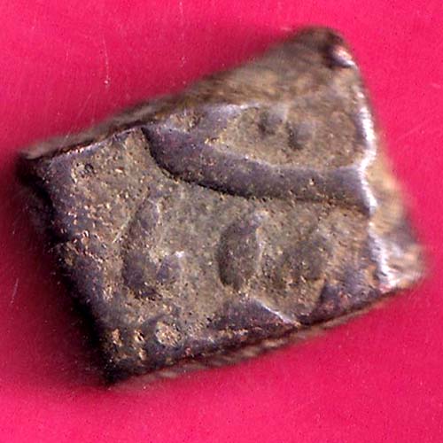 mughals akbar malwa standard one falus copper coin  –@HUB5116