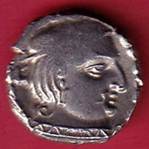 ancient india ishwar dutta beautiful silver coin – OO5695