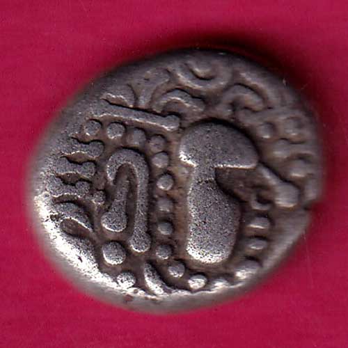 ANCIENT INDIA GADHAYA DYNASTY KING PORTRAIT COIN–@HUB1907
