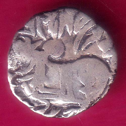 Hindushahia, Kabul & Gandhara Silver Drachma Horseman & Bull Type Coin :- OO1584