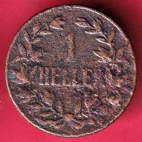 Deutsch Ostafrika 1905 ONE Heller copper coin–@HUB1674