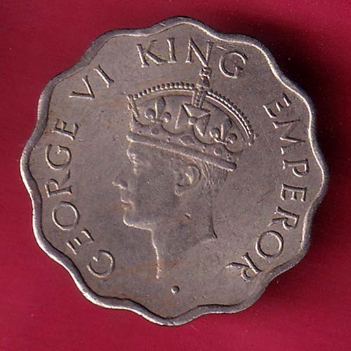 BRITISH INDIA 1946 GEORGE VI 1 ANNA COIN:- OO2334