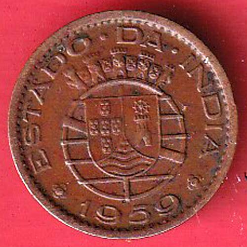REPUBLICA PORTUGUESA 1959 ESTADO 10 CENTAVOS COPPER COIN :- OO2924